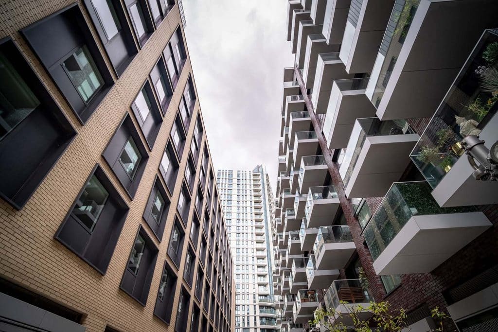 Modern urban residential tower block