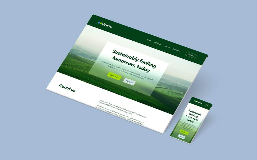 bisviridi website mockups