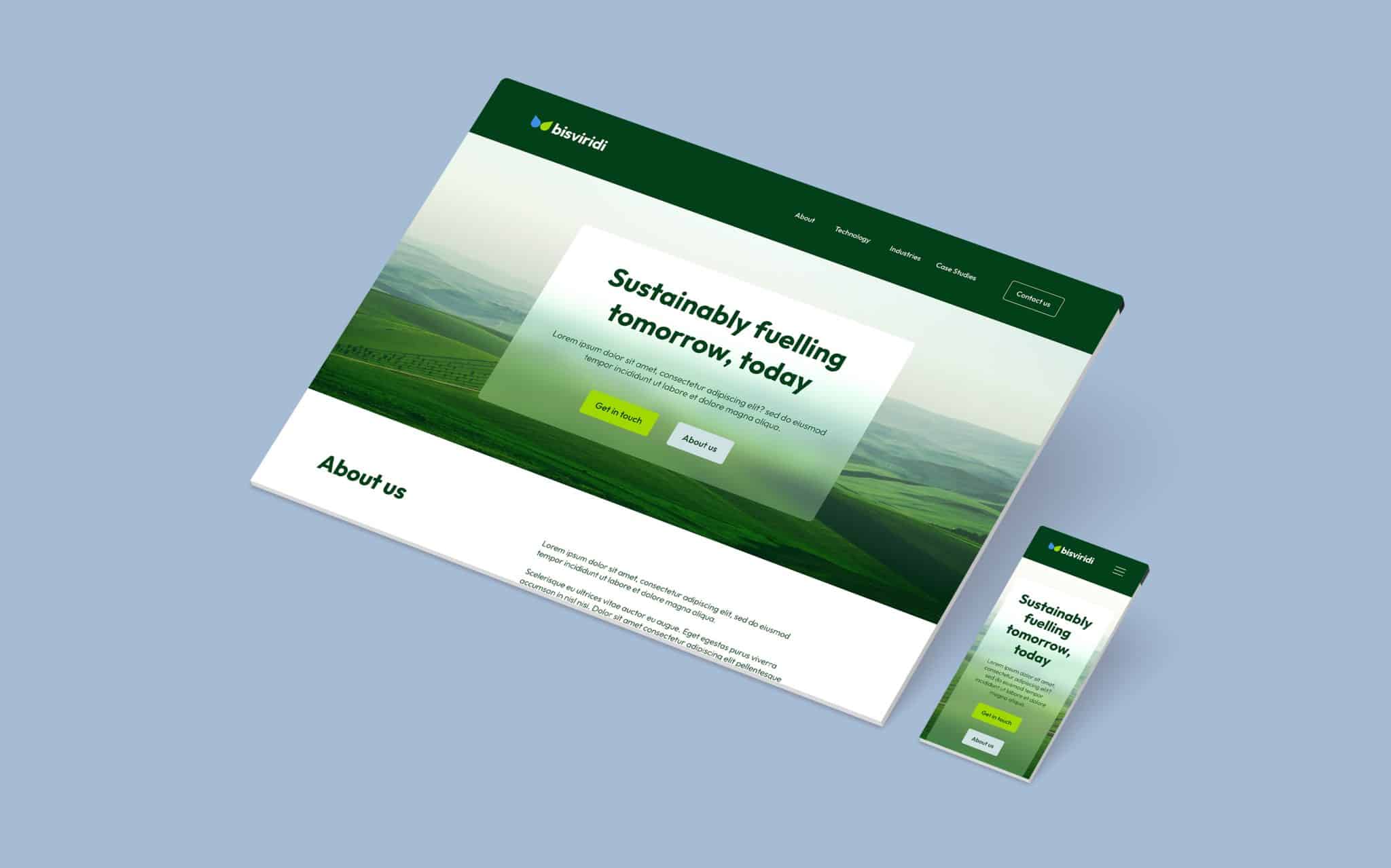 bisviridi website mockups