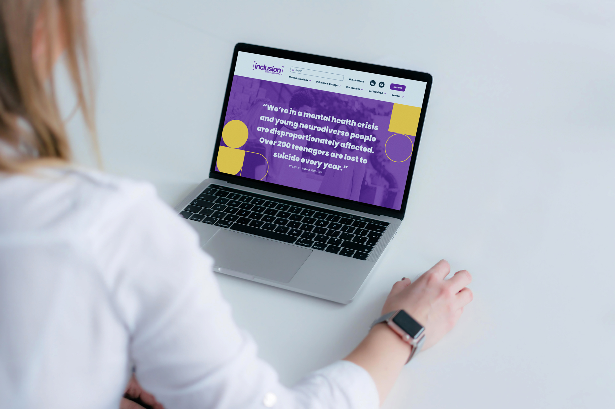 inclusion website mockup