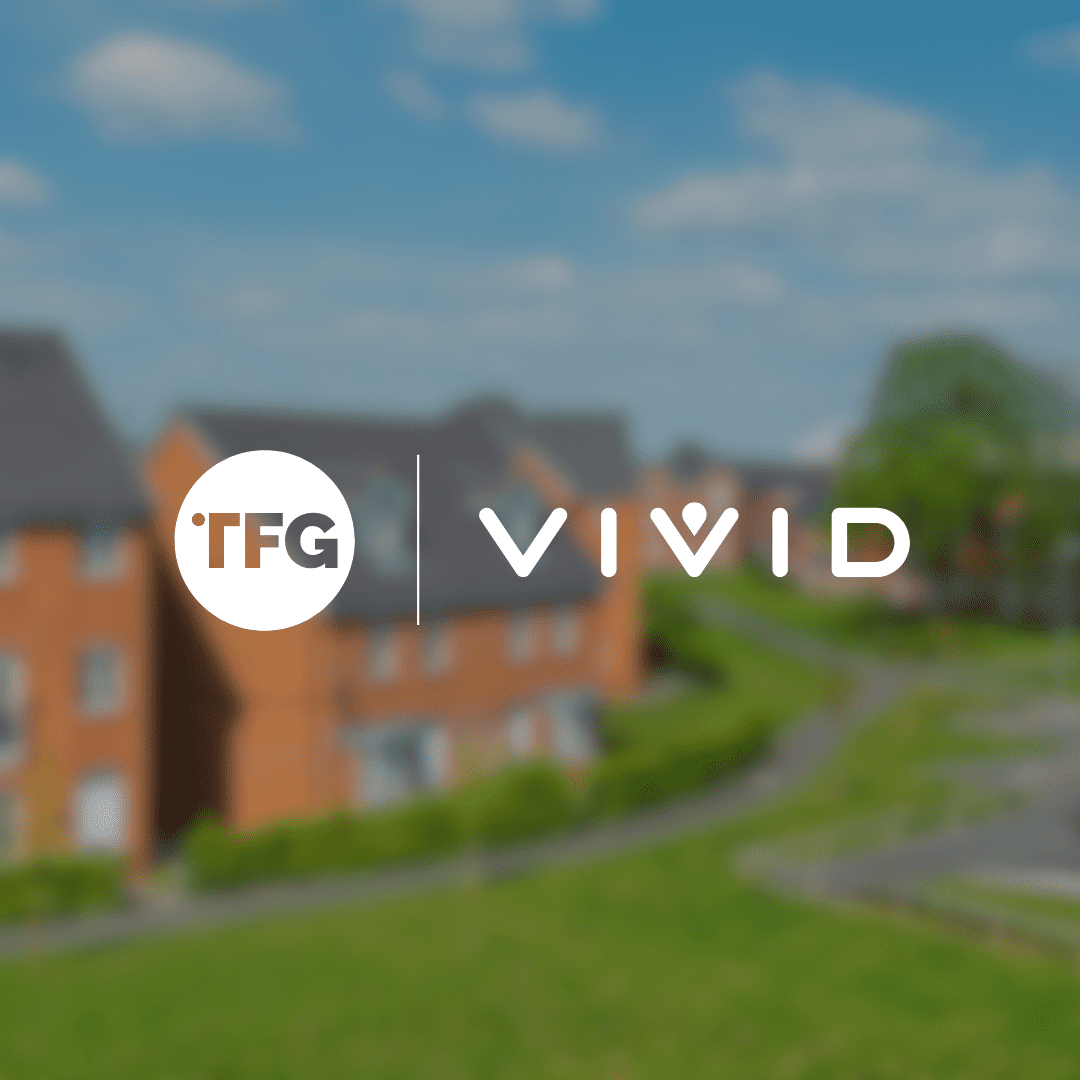 TFG & VIVID logo on blurred background